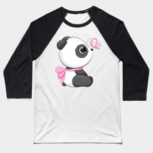 Girl Panda Baseball T-Shirt